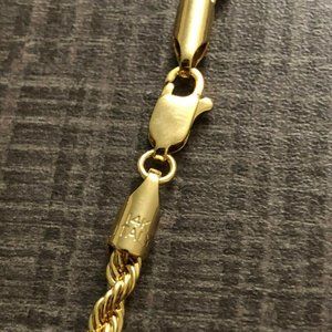 14KT GOLD STAMPED 24" 4MM ROPE CHAIN